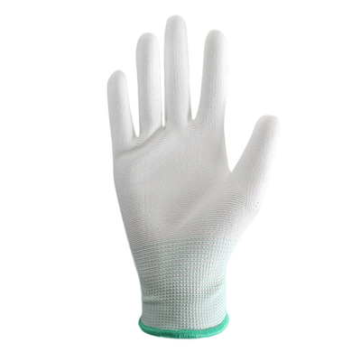 Safety Inspection Cotton ESD White Grey Hand Antistatic Gloves Untuk Elektronik