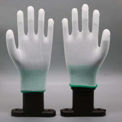 Safety Inspection Cotton ESD White Grey Hand Antistatic Gloves Untuk Elektronik