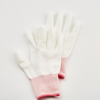 OEM Antistatic Carbon Fiber ESD Finger Top Fit PU Coated Gloves 13 Gauge Grey ESD Gloves