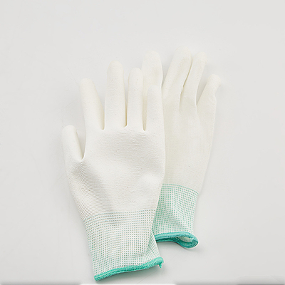 OEM Antistatic Carbon Fiber ESD Finger Top Fit PU Coated Gloves 13 Gauge Grey ESD Gloves