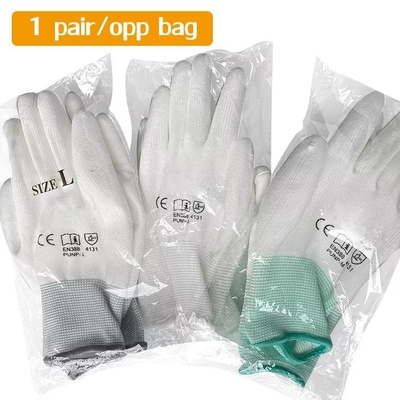 Polyurethane Coated 13 Gauge Polyester Liner Hyflex Antistatic ESD PU Dipped Safety Gloves