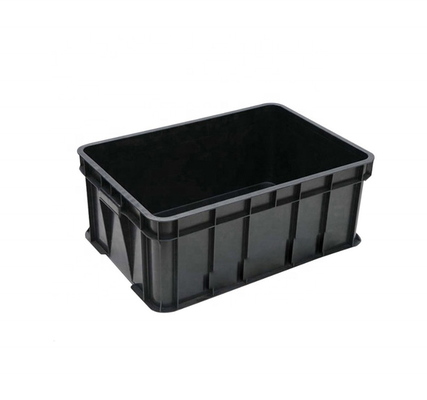 Baki Elektronik Antistatik Lipat ESD Bin Box Plastik Hitam Dengan Pembagi