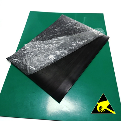Biru Hijau Hitam 2mm 3mm Elektrostatik Kulit ESD Rubber Mat Untuk Meja Kerja