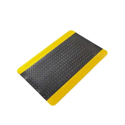 Hitam Dan Kuning Antistatik Konduktif Cleanroom ESD Anti Kelelahan Tikar Dengan Kunci