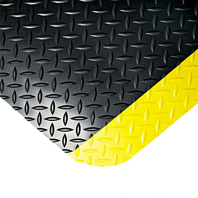 3 Lapisan Lantai Hitam Dan Kuning ESD Anti Fatigue Mat Professional
