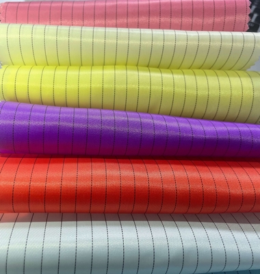 Anti-Static 5mm Grid ESD 99% Polyester Antistatic Fabric Untuk Workwear Industri