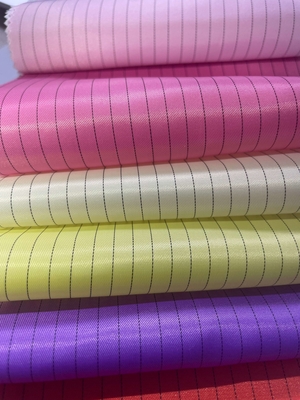 Anti-Static 5mm Grid ESD 99% Polyester Antistatic Fabric Untuk Workwear Industri