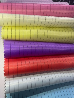 Anti-Static 5mm Grid ESD 99% Polyester Antistatic Fabric Untuk Workwear Industri