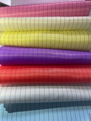 Anti-Static 5mm Grid ESD 99% Polyester Antistatic Fabric Untuk Workwear Industri