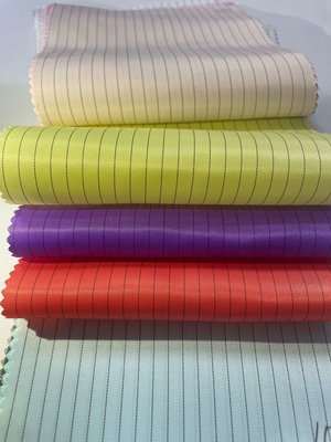 Antistatic Cleanroom Dustproof 5mm Grid Uniform Cloth Polyester Ripstop ESD Anti Static Fabric Untuk Workwear