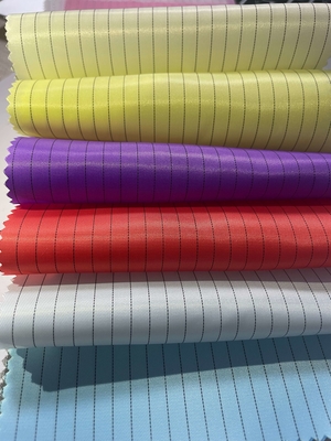 Antistatic Cleanroom Dustproof 5mm Grid Uniform Cloth Polyester Ripstop ESD Anti Static Fabric Untuk Workwear