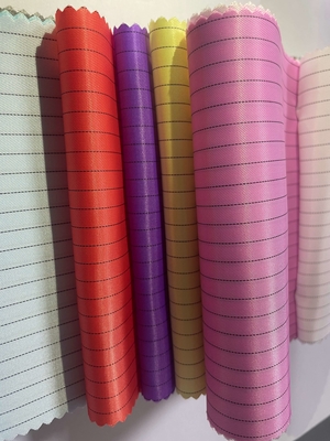 Antistatic Cleanroom Dustproof 5mm Grid Uniform Cloth Polyester Ripstop ESD Anti Static Fabric Untuk Workwear