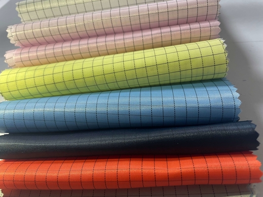 Kain ESD Anti Statis Ringan Katun Poliester Kain Strip ESD 5mm Nyaman Untuk Cleanroom Anti Static Clothes