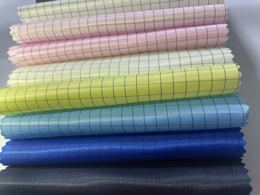 Kain ESD Anti Statis Ringan Katun Poliester Kain Strip ESD 5mm Nyaman Untuk Cleanroom Anti Static Clothes
