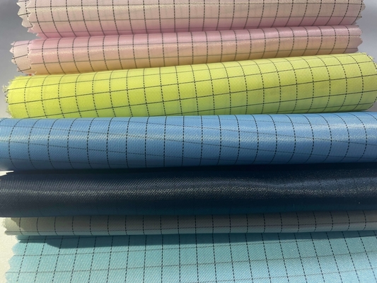 Anti Static Conductive 65% Polyester 35% Cotton Twill Fabric Untuk Pakaian Esd