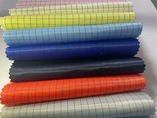 Anti Static Conductive 65% Polyester 35% Cotton Twill Fabric Untuk Pakaian Esd