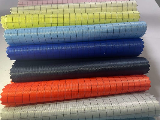 Anti Static Conductive 65% Polyester 35% Cotton Twill Fabric Untuk Pakaian Esd