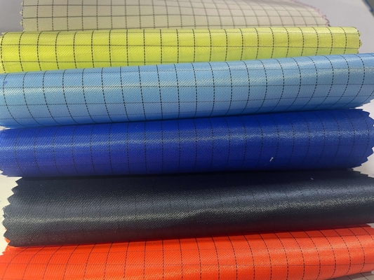 Anti Static Conductive 65% Polyester 35% Cotton Twill Fabric Untuk Pakaian Esd