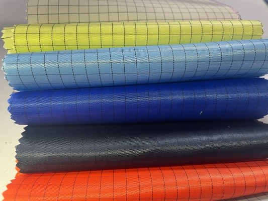 Anti Static Conductive 65% Polyester 35% Cotton Twill Fabric Untuk Pakaian Esd