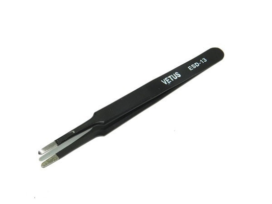 ESD Industri Tahan Lama Vetus Lash Pinset Pinset Melengkung Stainless Steel