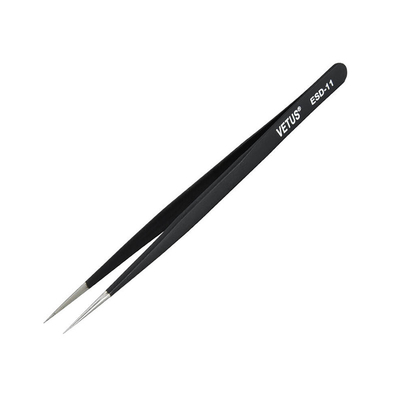 ESD Industri Tahan Lama Vetus Lash Pinset Pinset Melengkung Stainless Steel
