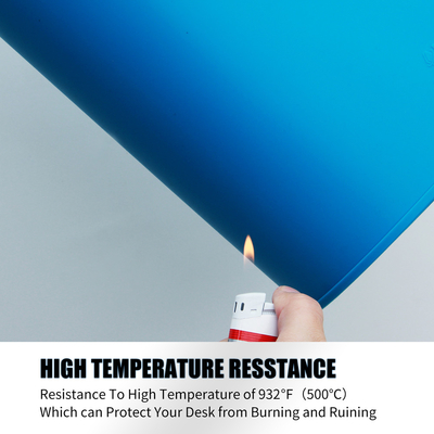 Non Toxic Blue ESD Rubber Mat Silicone Rubber Phone Mat dengan bagian magnet