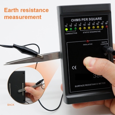 Black Portable ESD Wrist Strap Tester Monitor Deteksi Listrik Statis