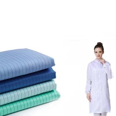 Cleanroom Anti Static ESD Fabrics Polyester Cotton Fabric 100d * 100d