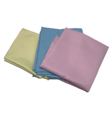 Cleanroom Konduktif Tekstil Anti Statis 5MM Grid Polyester ESD Fabrics