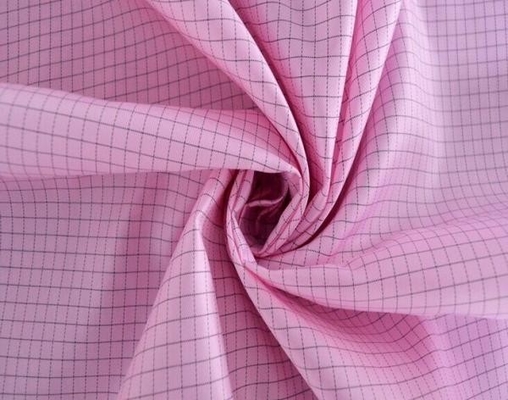 Cleanroom Konduktif Tekstil Anti Statis 5MM Grid Polyester ESD Fabrics