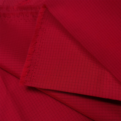 Polyester Antistatic ESD Fabrics 5mm Stripe 2.5mm Grid untuk Cleanroom