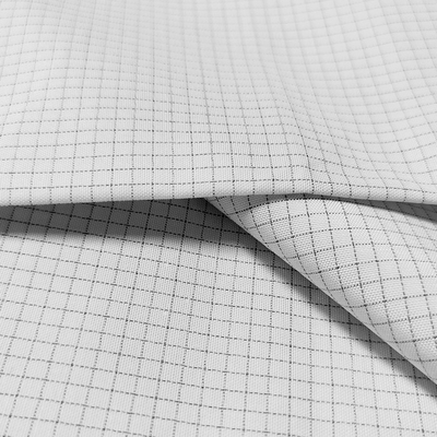 Woven ESD Anti Static Lining Fabric Rilis Karbon Serat Pendek 75D * 75D
