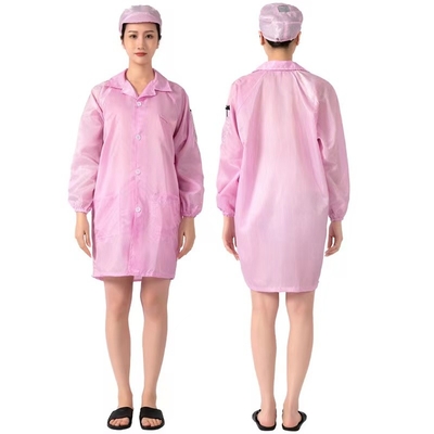 Kaos Lengan Panjang Anti Statis ESD 2.5mm Cleanroom Celana Kerja Berkerudung