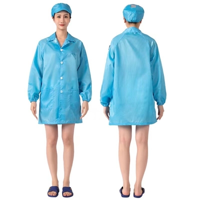 Semua Ukuran Pakaian Anti Statis Kustom Lint Free Cloth Cleanroom Labor Suit