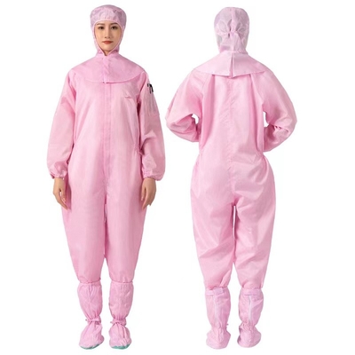 Pakaian Anti Statis Autoclavable Cleanroom Pakaian Bukti Debu ESD