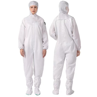 Pakaian Anti Statis Autoclavable Cleanroom Pakaian Bukti Debu ESD