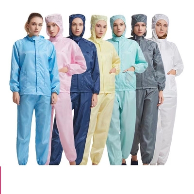 Jaket Lab ESD Celana Anti Statis Serat Poliester Untuk Bengkel Elektronik