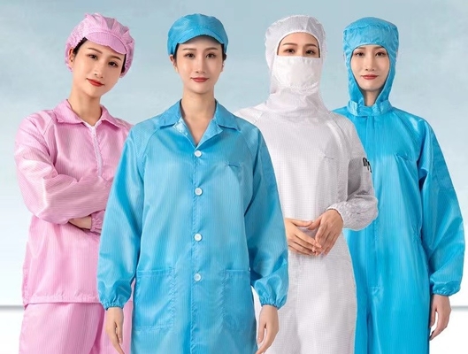 Jaket Lab ESD Celana Anti Statis Serat Poliester Untuk Bengkel Elektronik