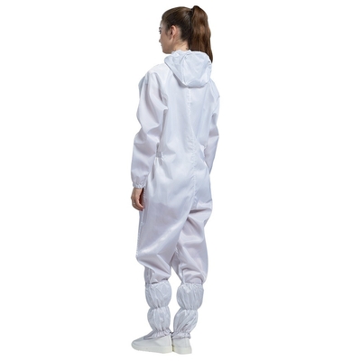 White Stand Collar ESD Anti Static Jumpsuit Jumpsuit Kamar Bersih