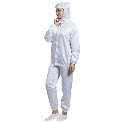 Pakaian Anti Statis ESD Pakaian Sambungan Bebas Debu Dengan Hood