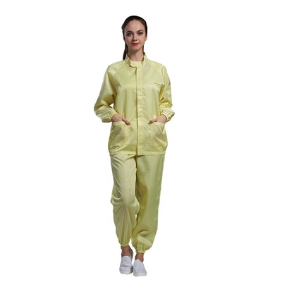 Cleanroom Elastis Manset Pakaian Anti Statis Pakaian Aman OEM ESD