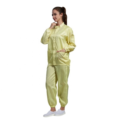 Cleanroom Elastis Manset Pakaian Anti Statis Pakaian Aman OEM ESD