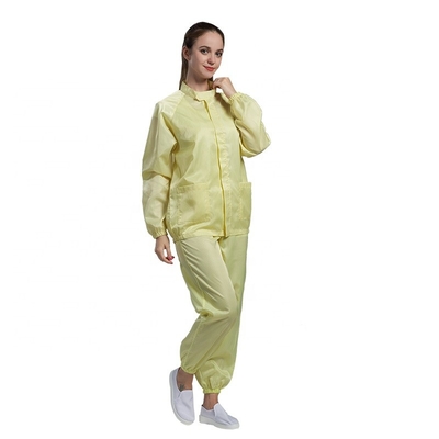 Cleanroom Elastis Manset Pakaian Anti Statis Pakaian Aman OEM ESD