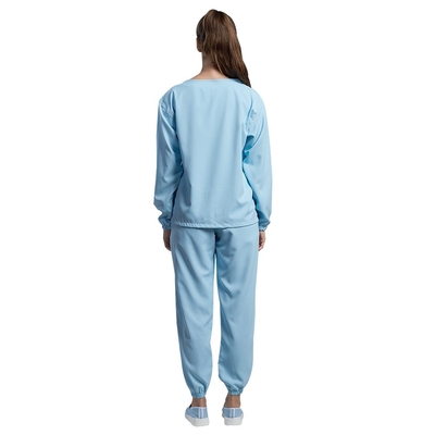 Laboratorium Medis ESD Anti Static Garments Turndown Collar Coat