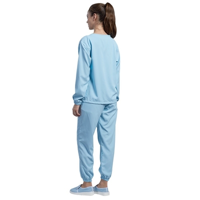 Laboratorium Medis ESD Anti Static Garments Turndown Collar Coat