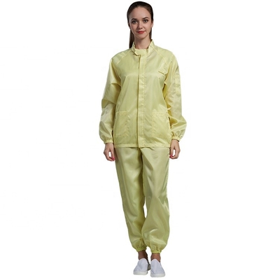 Berbagai Warna ESD Safe Smock Polyester Pakaian Kerja Antistatik