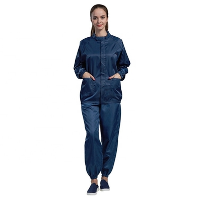 Berbagai Warna ESD Safe Smock Polyester Pakaian Kerja Antistatik