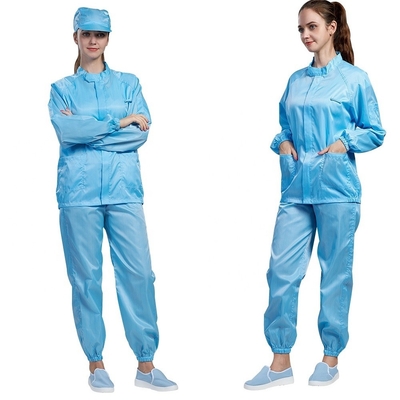 Musim Panas Elektronik Anti Statis Suit ESD Cleanroom Mantel Lab Steril