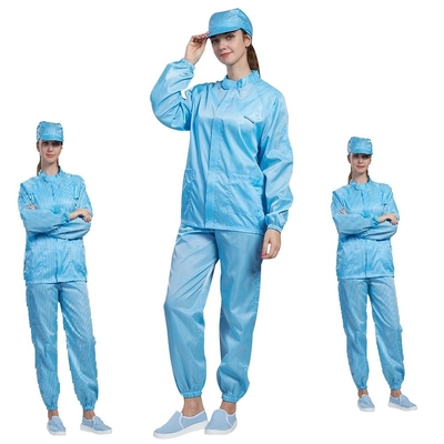 Musim Panas Elektronik Anti Statis Suit ESD Cleanroom Mantel Lab Steril