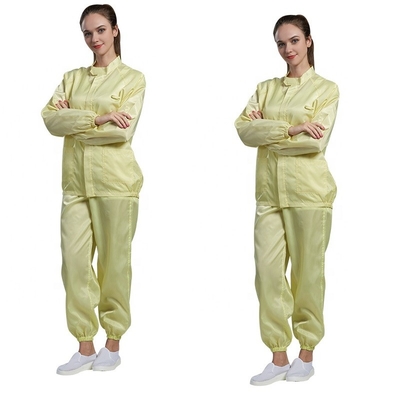 Cleanroom ESD Pakaian Anti Statis 52*34*54cm Smock Cotton Lab Coat